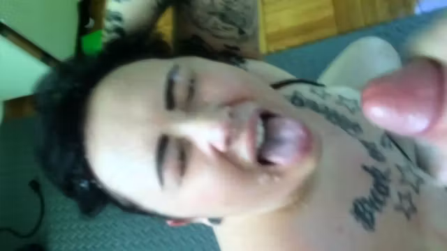Asian milf taking my huge facial