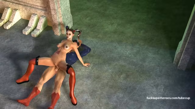 Harley's juicy pussy coves Superman