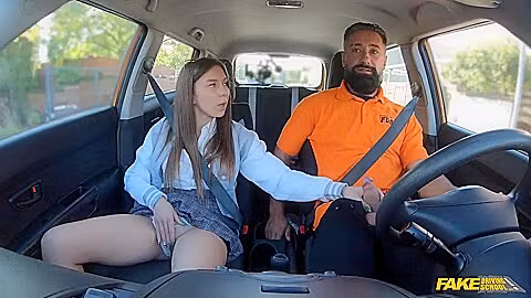 Viks Angel In Italian Brunette Driving Blowjob With Viks
