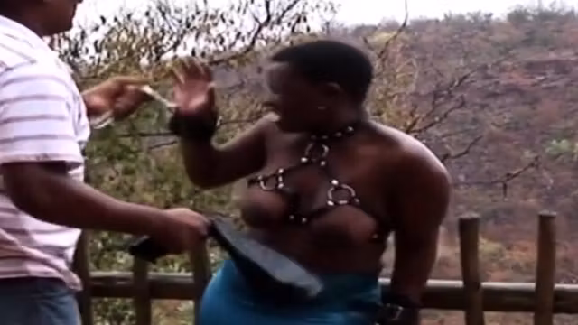 Submissive Ebony Painslaves Whipped to Tears