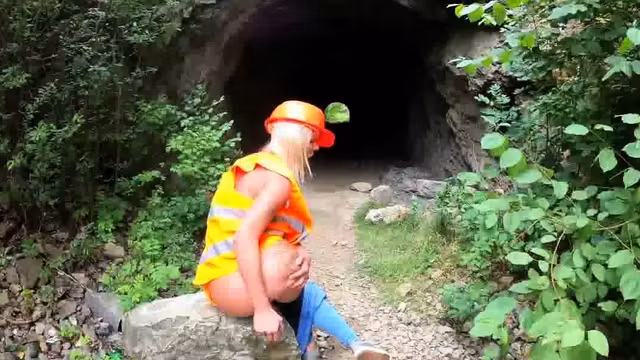 Claudia Macc in Outdoor High Vis Piss