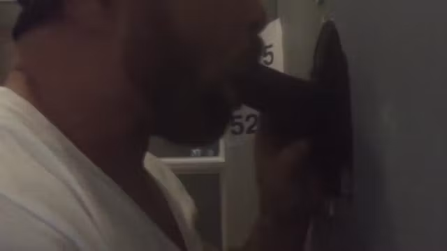 White Deepthroats Black Dick at Philadelphia Glory Hole