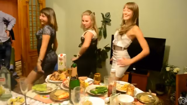 Three delicious lasses get really crazy at a party