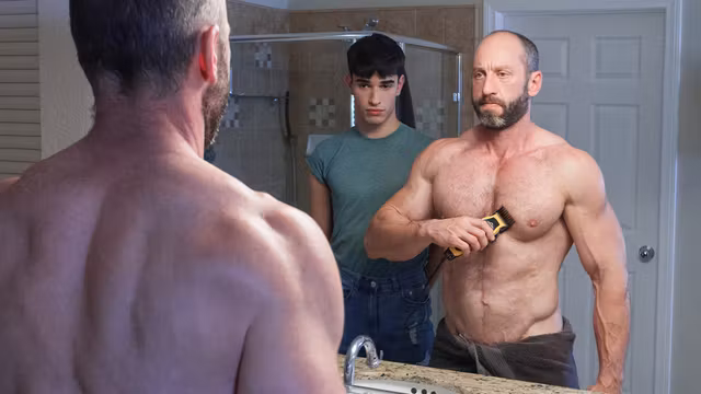 Shaving That Muscled Body - FamilyDick