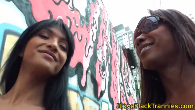 Black shemale sucked off by latino bloke