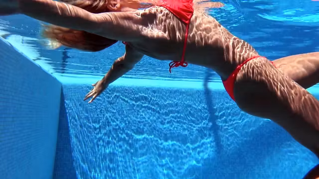 Mary Kalisy Russian babe in the swimming pool